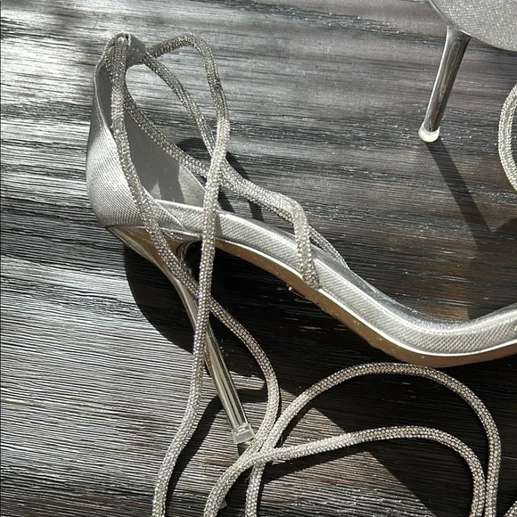 ALDO Silver Strappy Heels - Picture 9 of 15